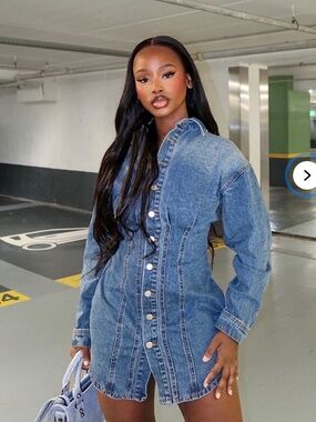 Denim mini dress